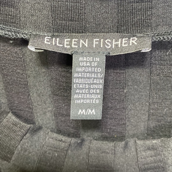 Eileen Fisher Ribbed Short Sleeve Crew Neck Dress - Picture 3 of 6